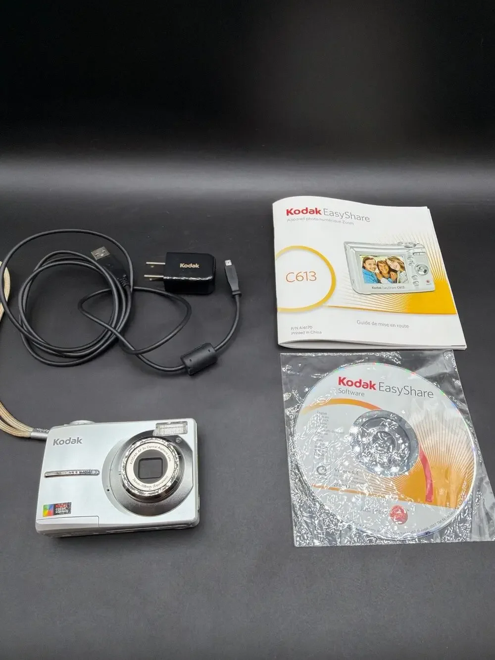 Kodak EasyShare C613 6.2MP Digital Camera Tested Works Charger Manual CD